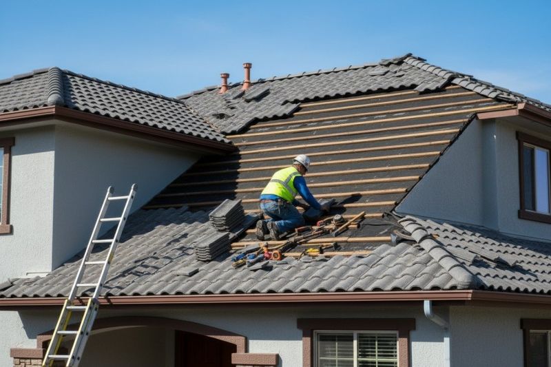 Clay Roof Leak Repair detail