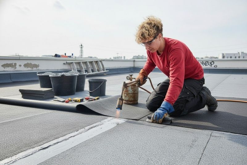 Tar Roof Repair detail